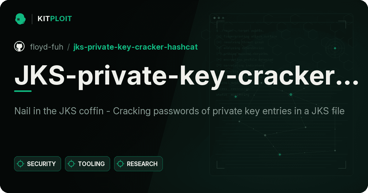 JKS-private-key-cracker-hashcat preview