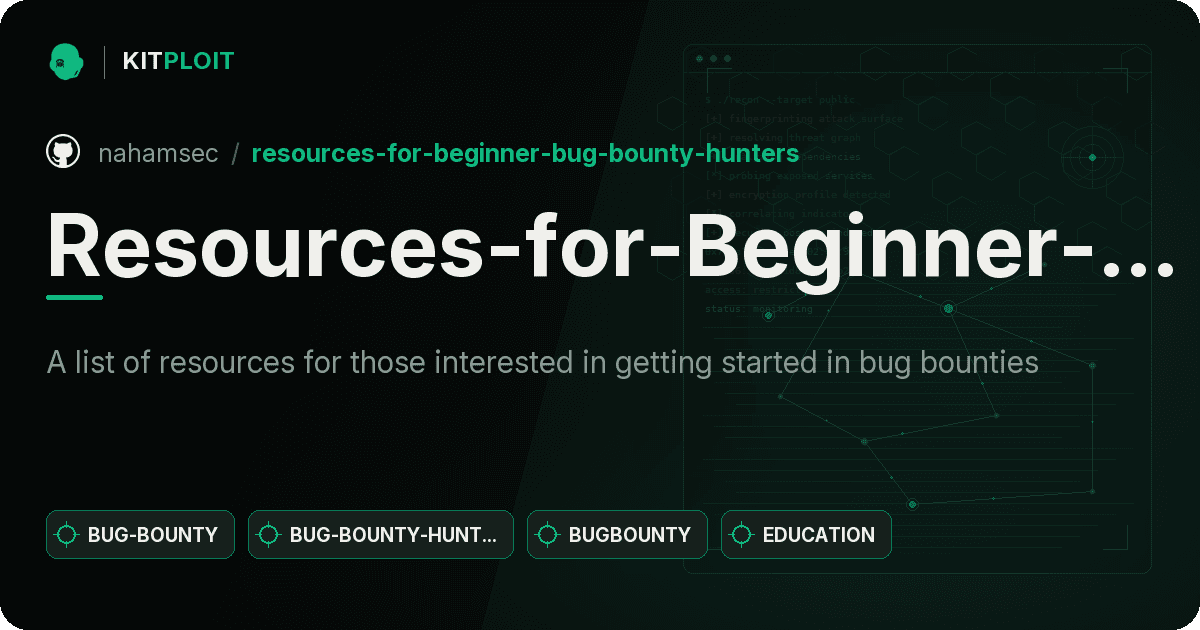 Resources-for-Beginner-Bug-Bounty-Hunters preview
