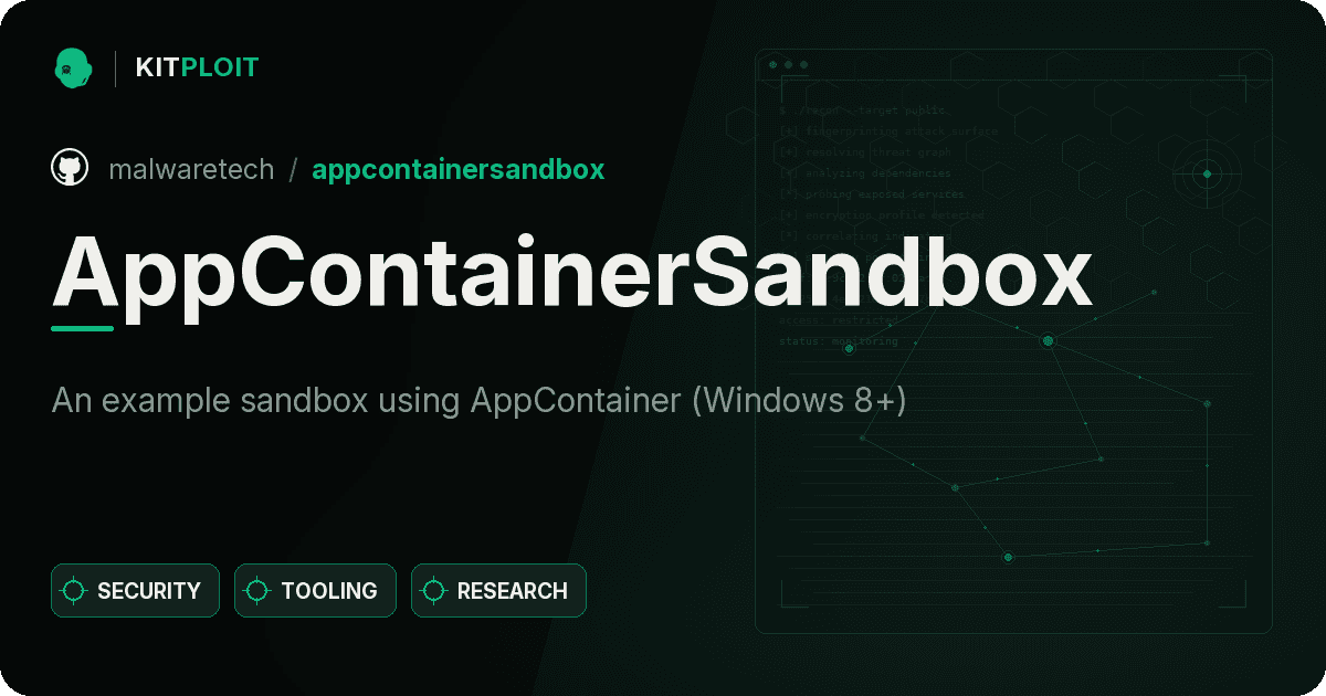 AppContainerSandbox preview